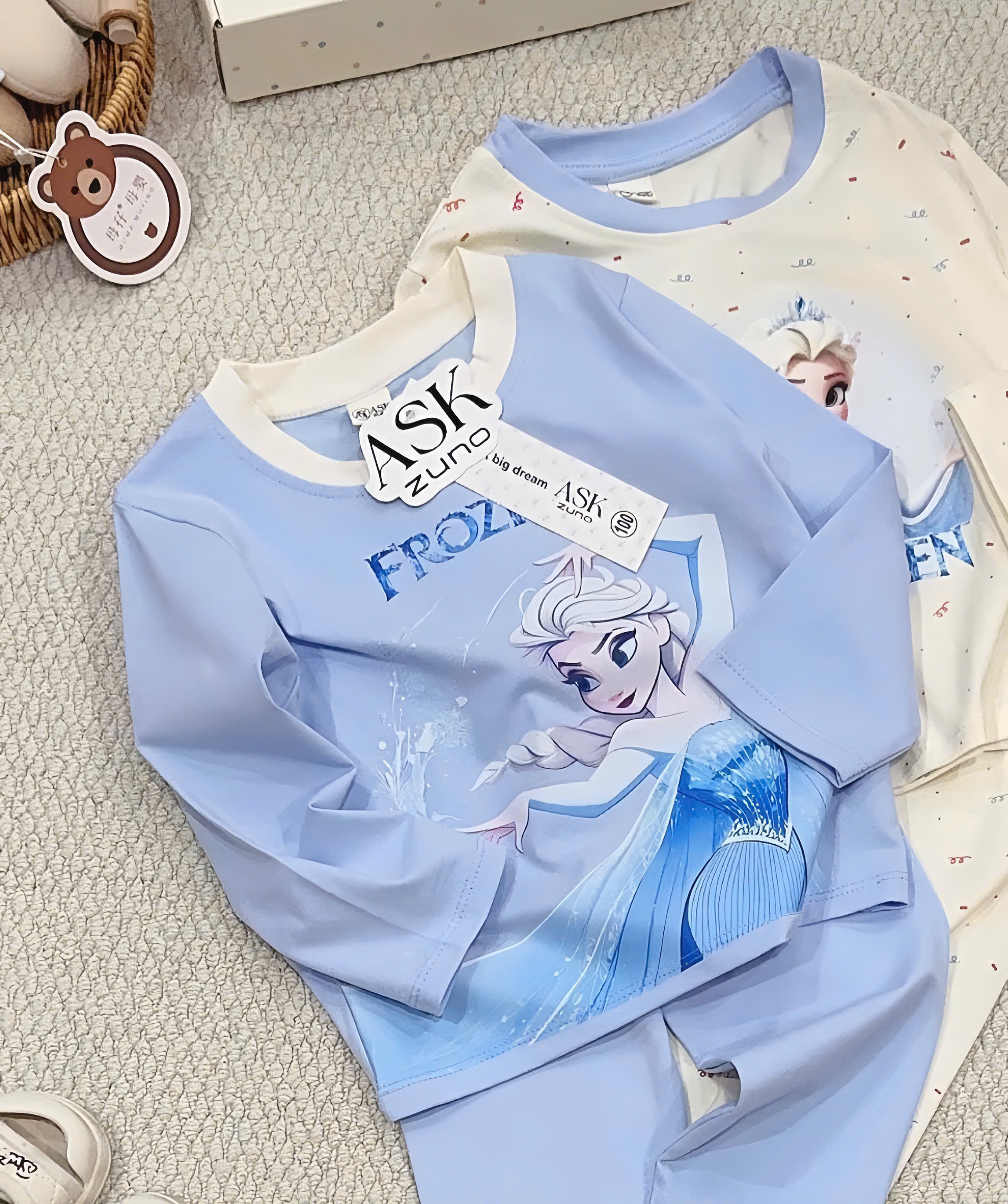 GOM B581 - SET 2 BỘ ELSA PROZEN KEM XANH DÀI TAY