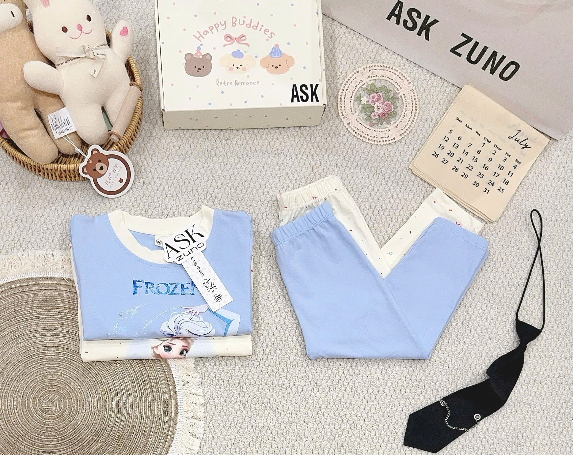 GOM B581 - SET 2 BỘ ELSA PROZEN KEM XANH DÀI TAY