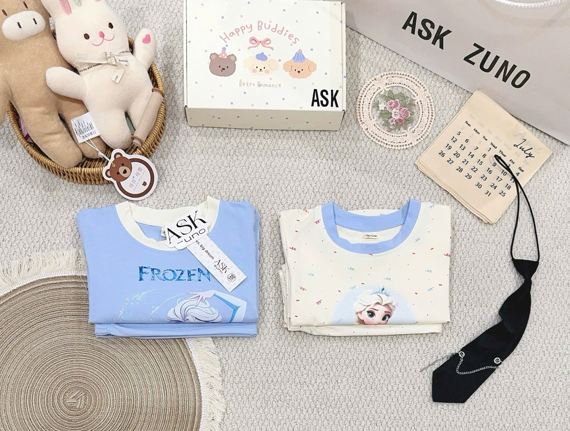 GOM B581 - SET 2 BỘ ELSA PROZEN KEM XANH DÀI TAY