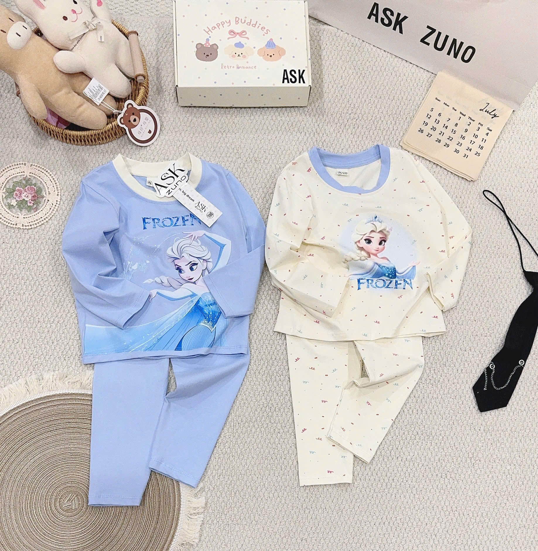 GOM B581 - SET 2 BỘ ELSA PROZEN KEM XANH DÀI TAY