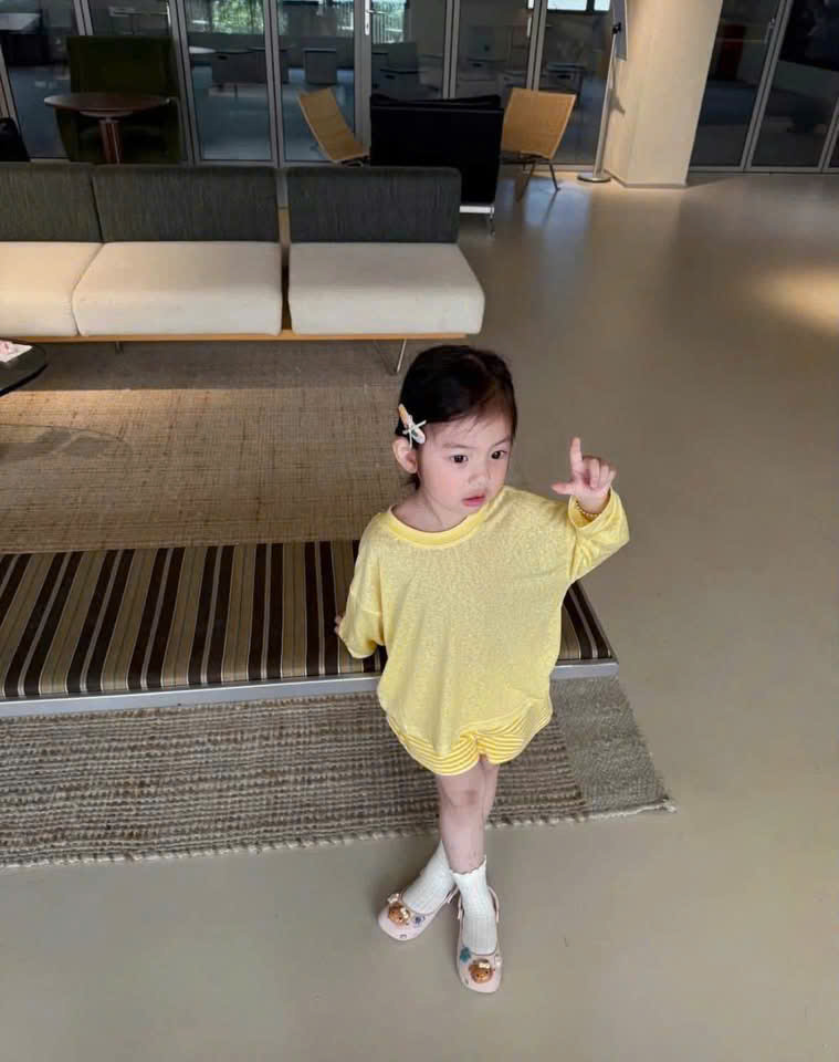 GOM B585 - SET BỘ COTTON GIẤY VÀNG TƯƠI CHO BÉ