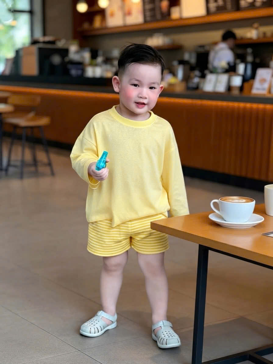 GOM B585 - SET BỘ COTTON GIẤY VÀNG TƯƠI CHO BÉ