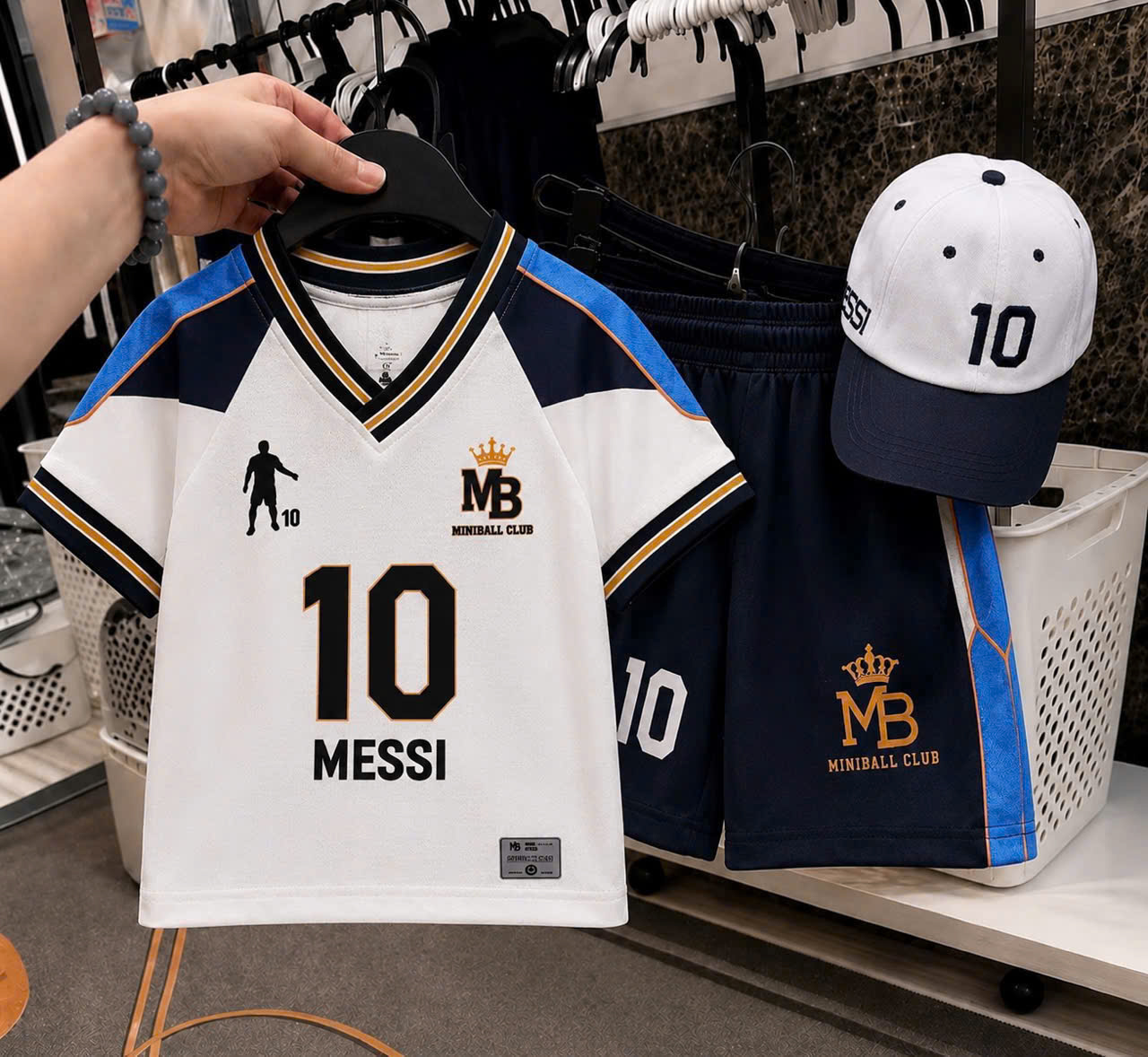 GOM B587 - SET BỘ THỂ THAO MESSI SỐ 10 KÈM MŨ