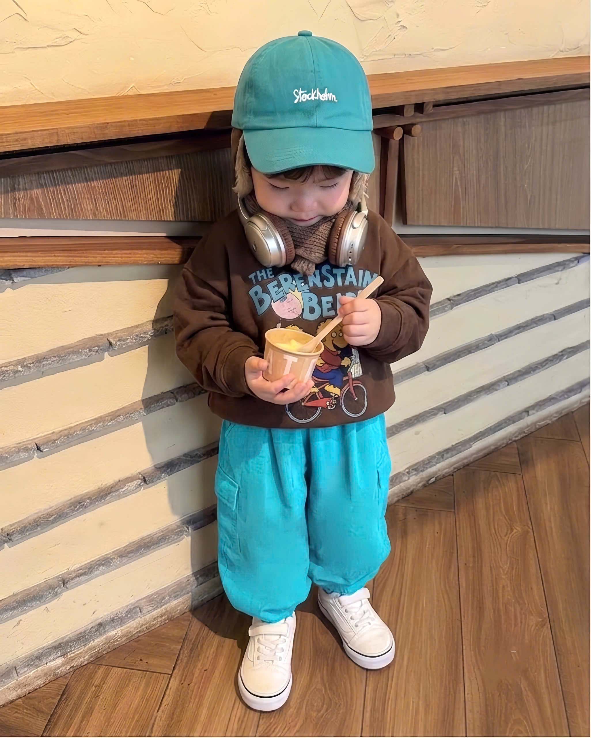 GOM B594 - SET BỘ NÂU THE BERENSTAIN QUẦN XANH KÈM MŨ