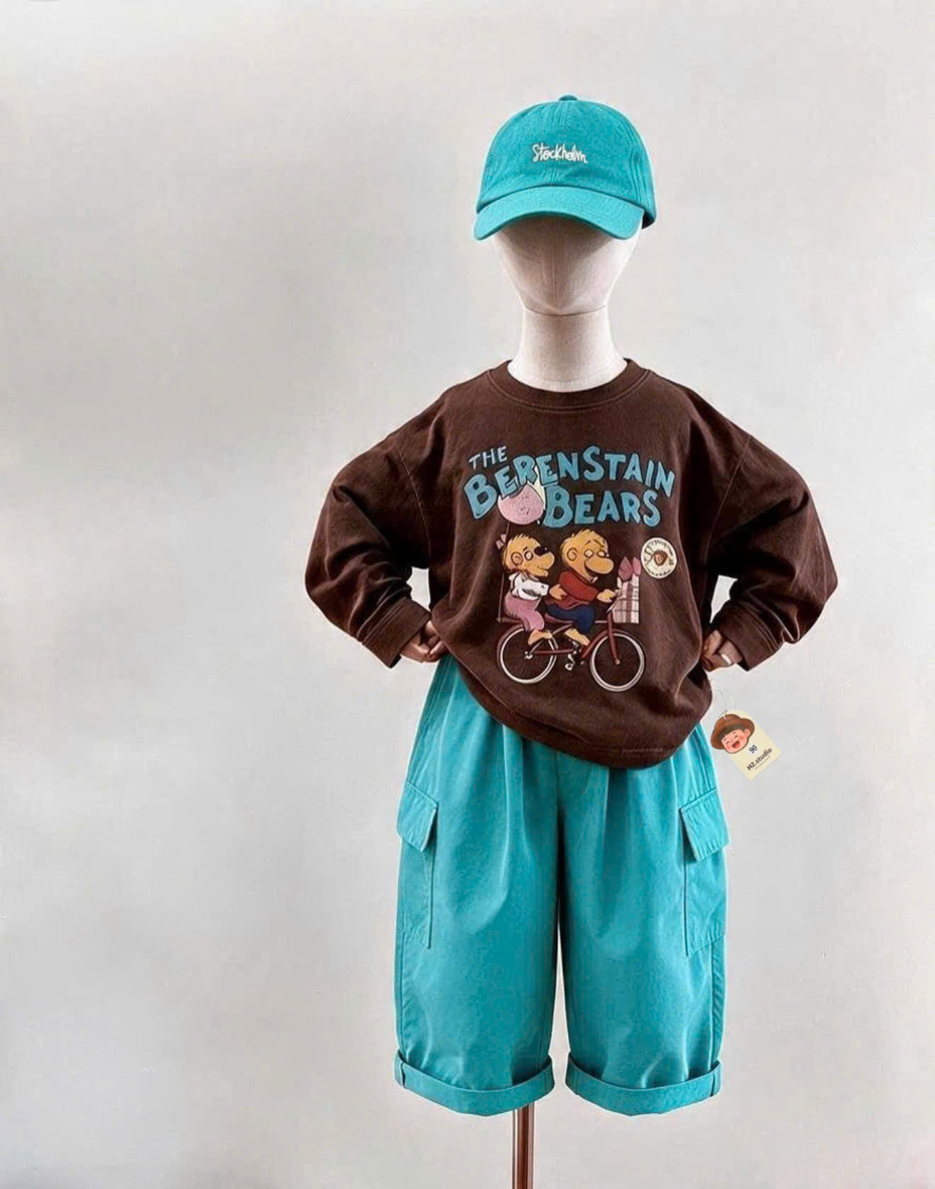 GOM B594 - SET BỘ NÂU THE BERENSTAIN QUẦN XANH KÈM MŨ