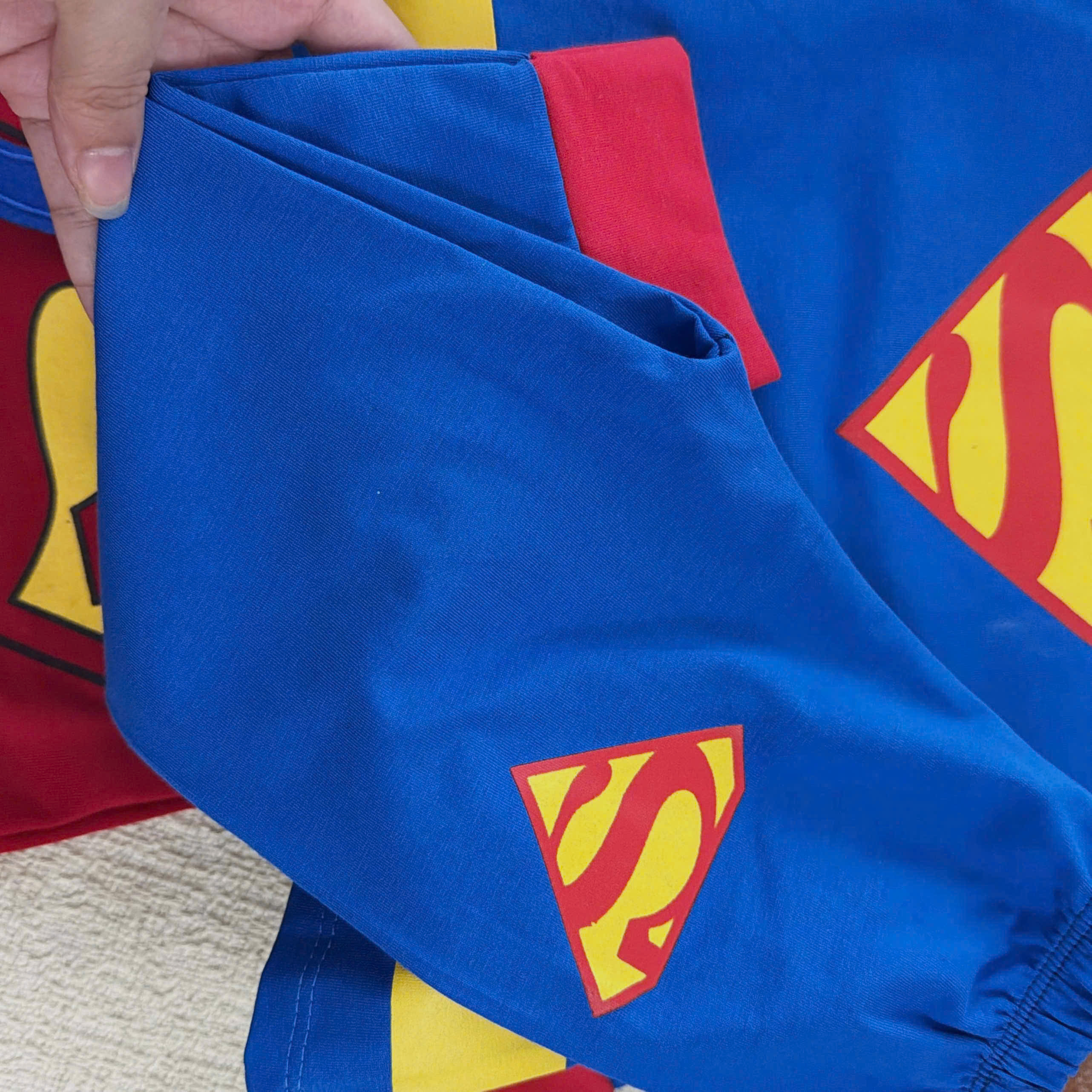 GOM B602 - SET BỘ DÀI TAY SUPER MAN XANH KÈM MẶT NẠ ÁO CHOÀNG