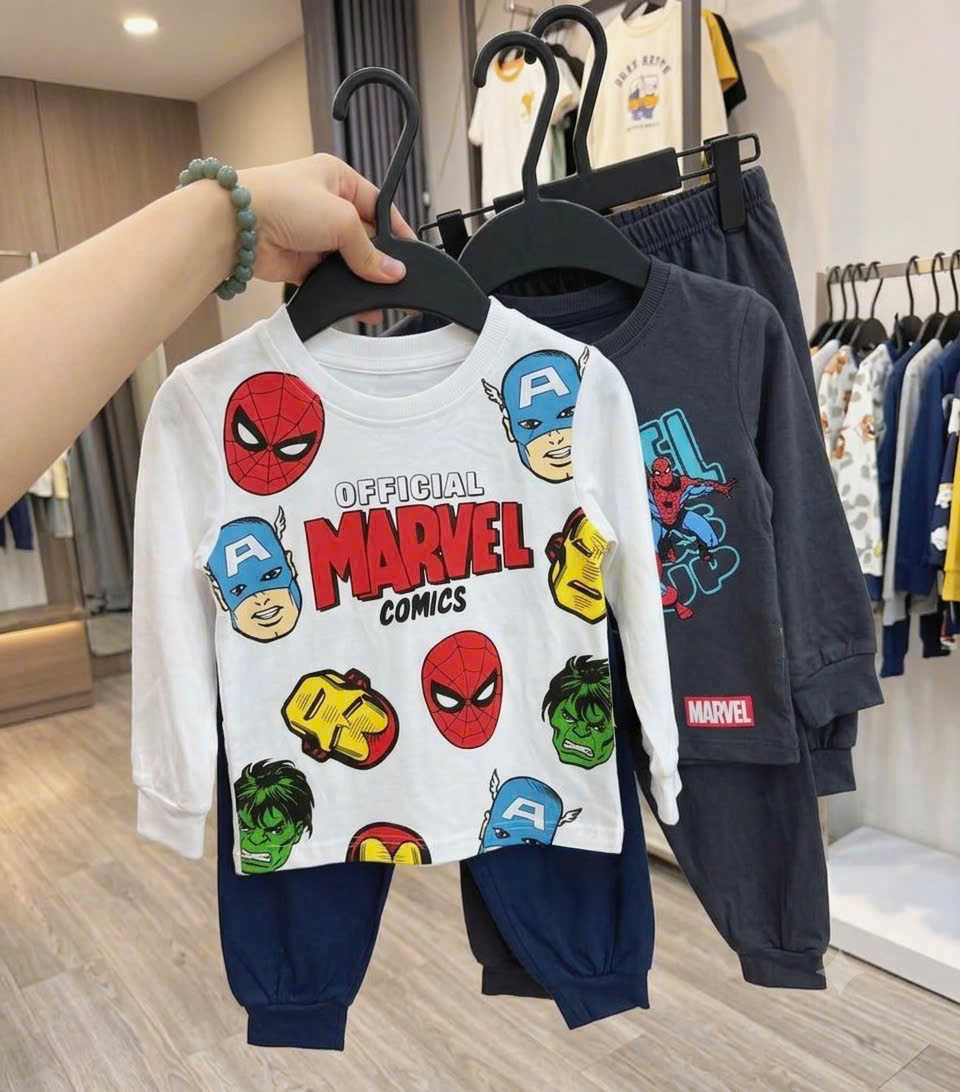 B603 - SET 2 BỘ MARVEL TRẮNG XÁM