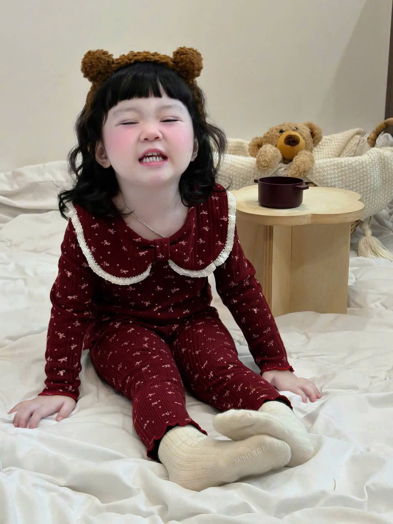 GOM B611 - BỘ LEN TĂM CỔ SEN /