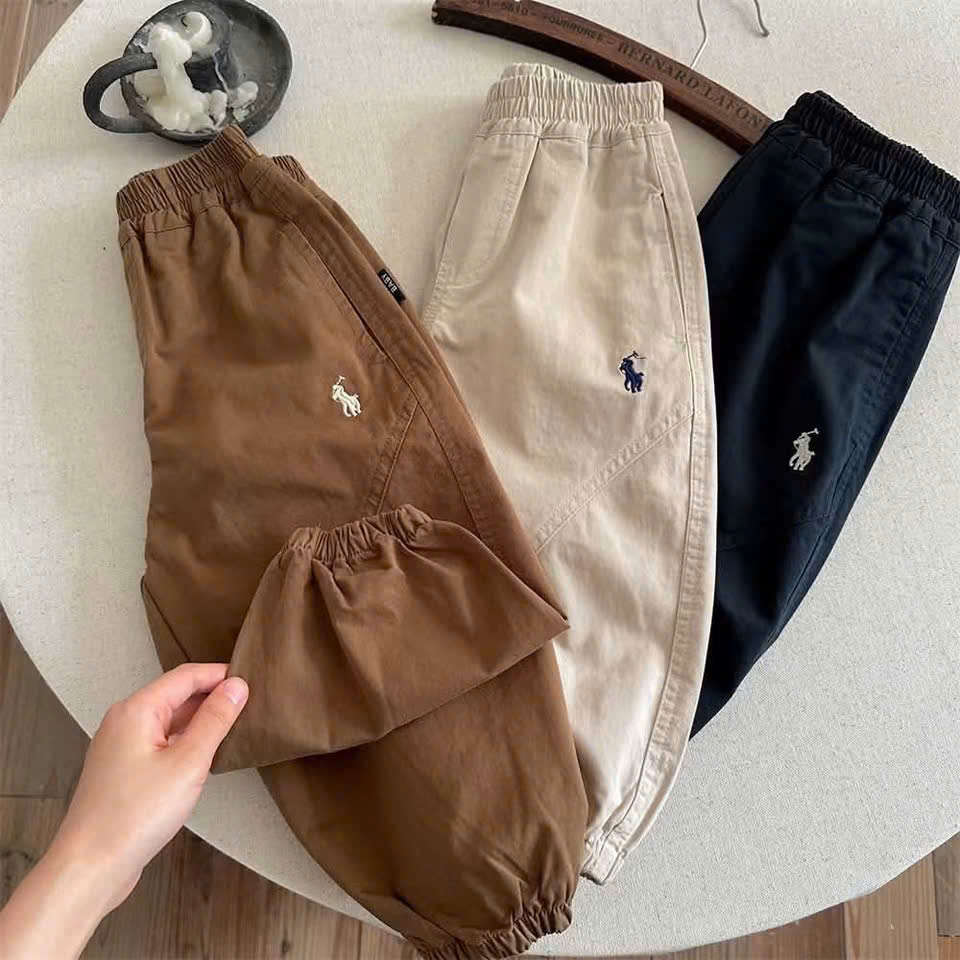 GOM B612 - SET 3 QUẦN BOM GẤU THÊU NGỰA NÂU BE THAN