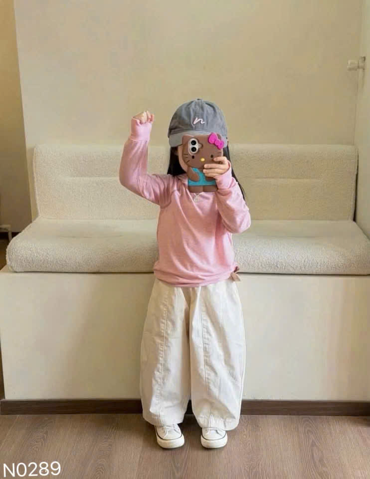 B615 - SET HODDY HỒNG QUẦN KAKI TRẮNG KEM