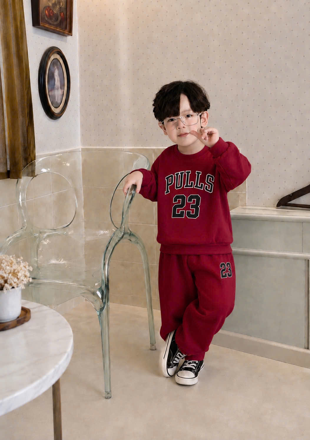 B630 - BỘ NỈ PULLS ĐỎ SỐ 23