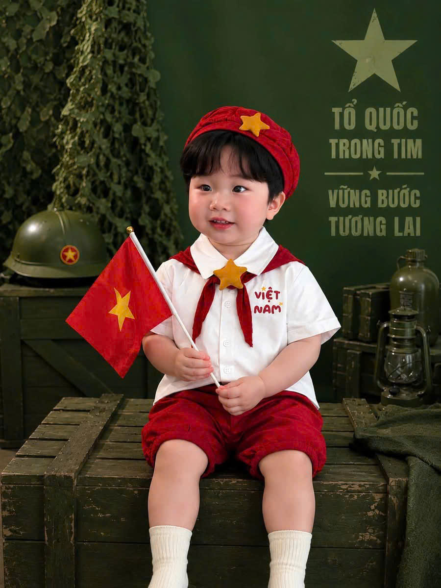 GOM B641 - SET 5 CHI TIẾT SƠ MI TRẮNG QUẦN BÍ ĐỎ /