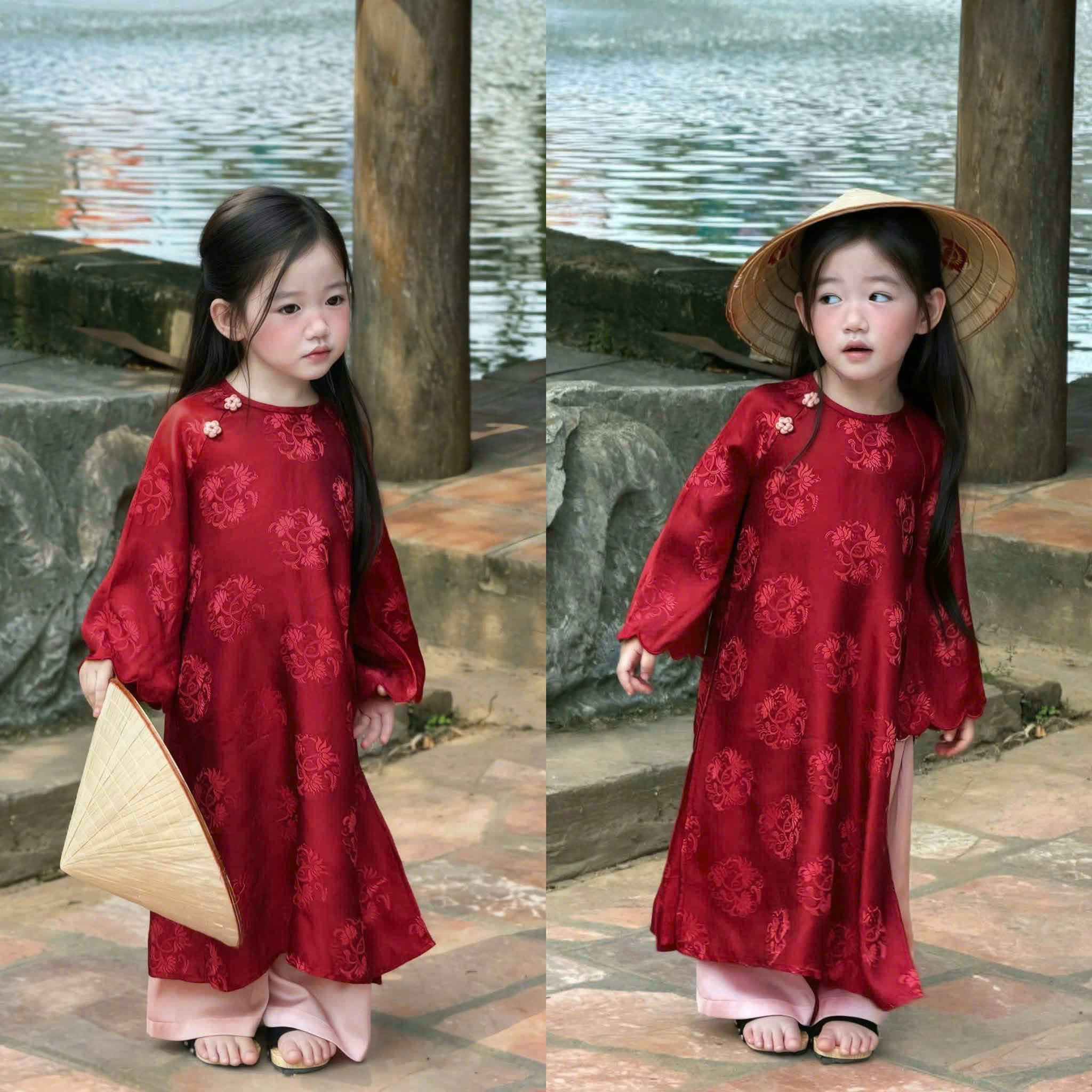 GOM B652 - ÁO DÀI CÁCH TÂN BÉ GÁI /