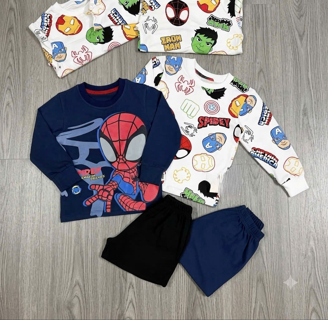 B671 - SÉT 2 BỘ DÀI TAY SPIDER CHO BÉ