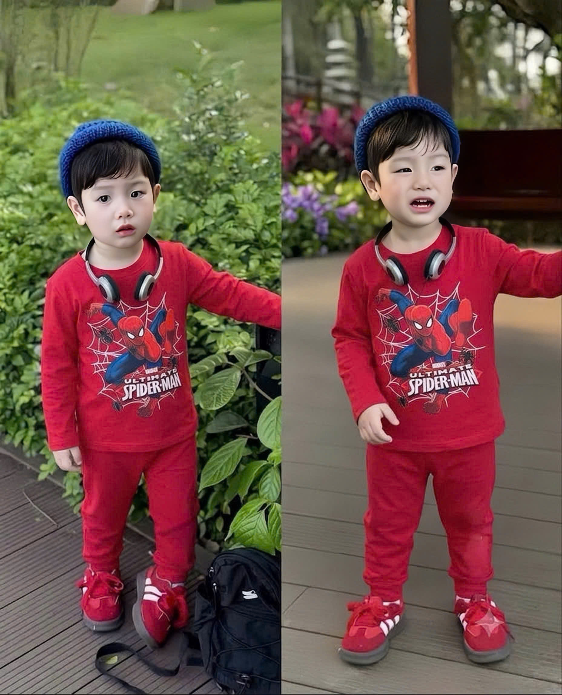 B746 - SET 2 BỘ DÀI TAY NGƯỜI NHỆN IN PET