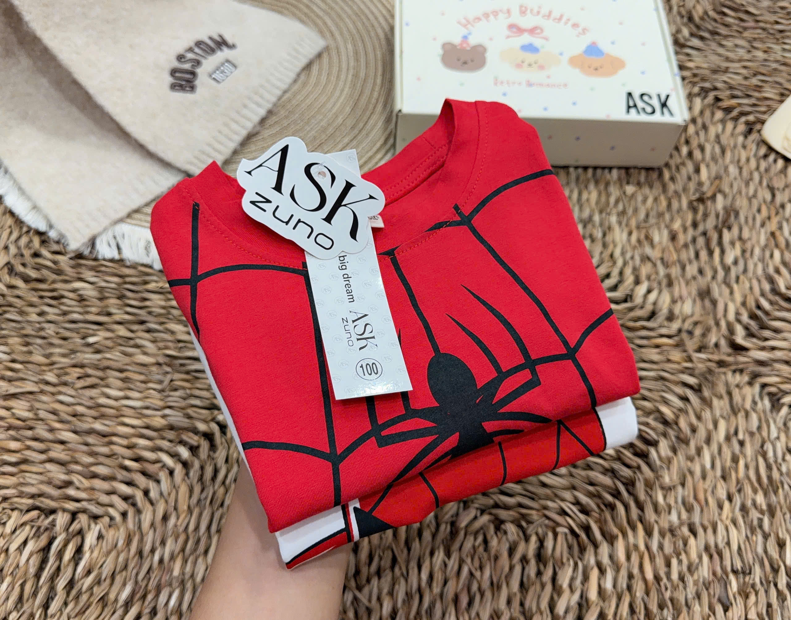 GOM B856 - SET 2 BỘ HÌNH NGƯỜI NHỆN DÀI TAY CHO BÉ