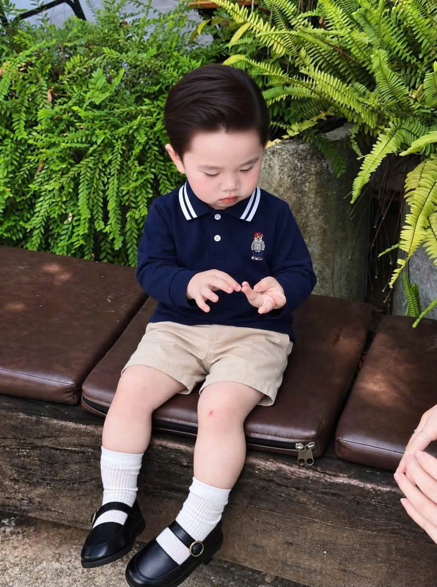 GOM B866 - SET 3 ÁO POLO THÊU GẤU