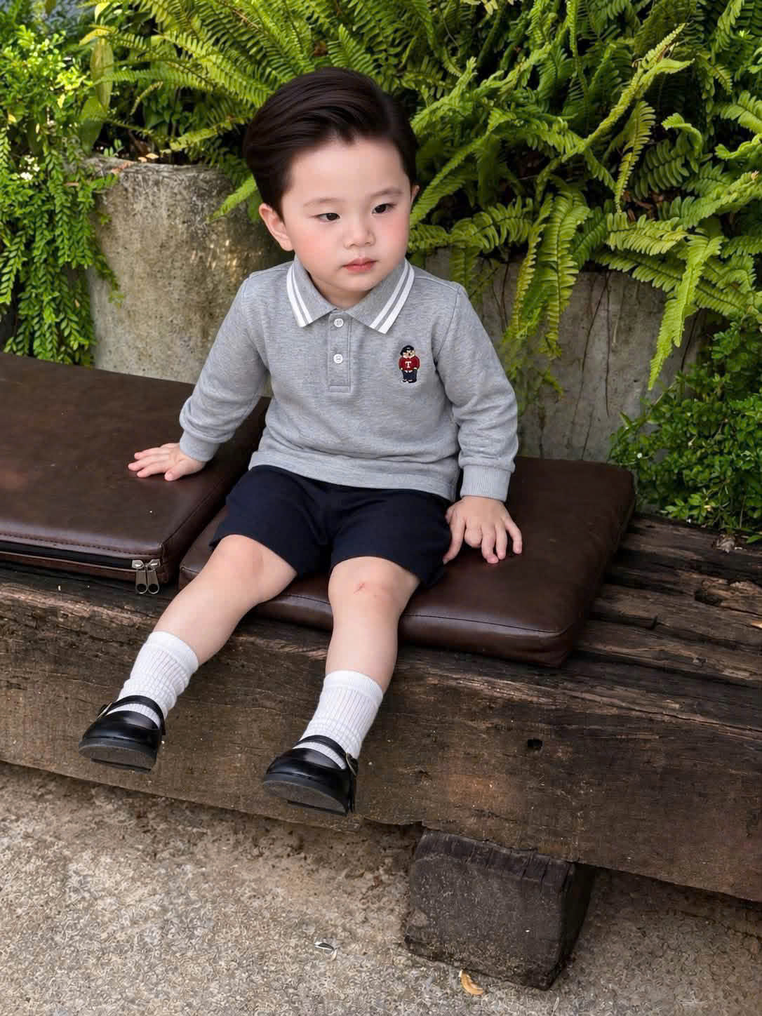 GOM B866 - SET 3 ÁO POLO THÊU GẤU