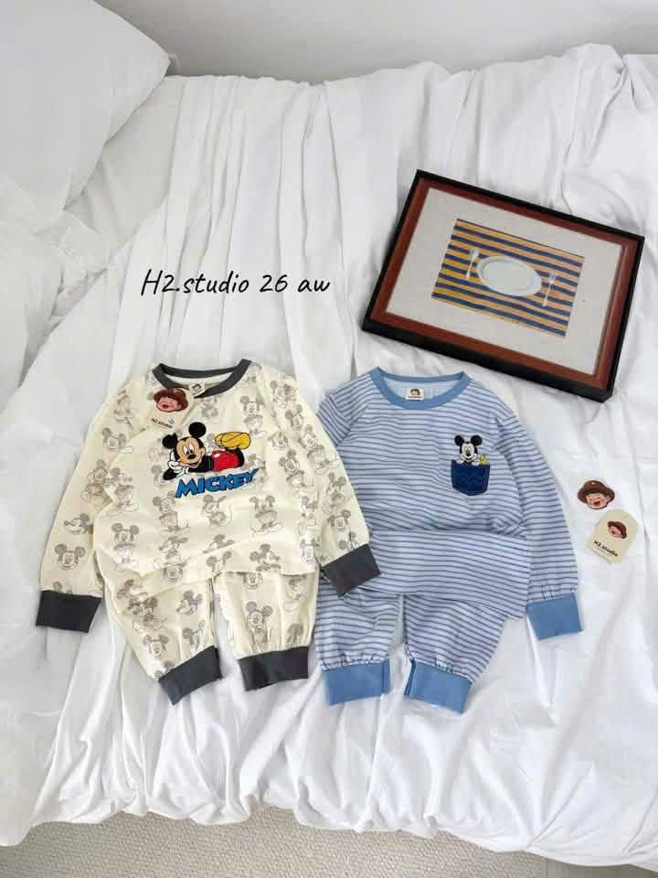 GOM B884 - SET 2 BỘ MICKY BE KẺ XANH