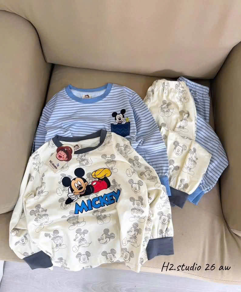 GOM B884 - SET 2 BỘ MICKY BE KẺ XANH