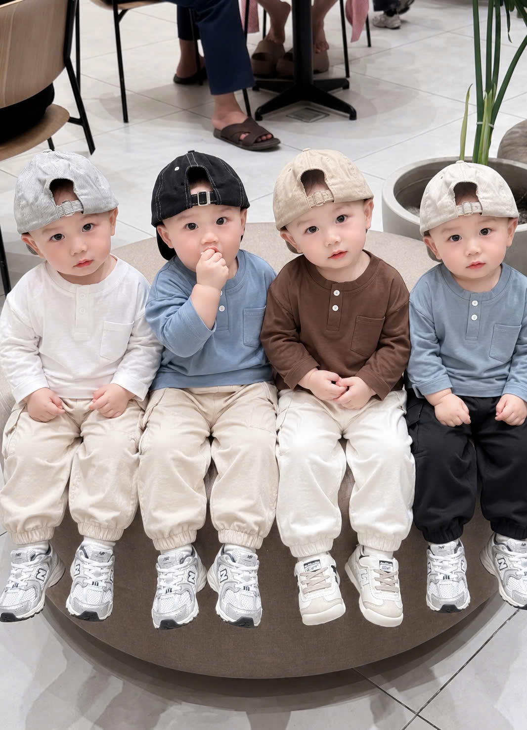 GOM B994 - SÉT 4 ÁO DÀI TAY CỔ TÀU BASIC /