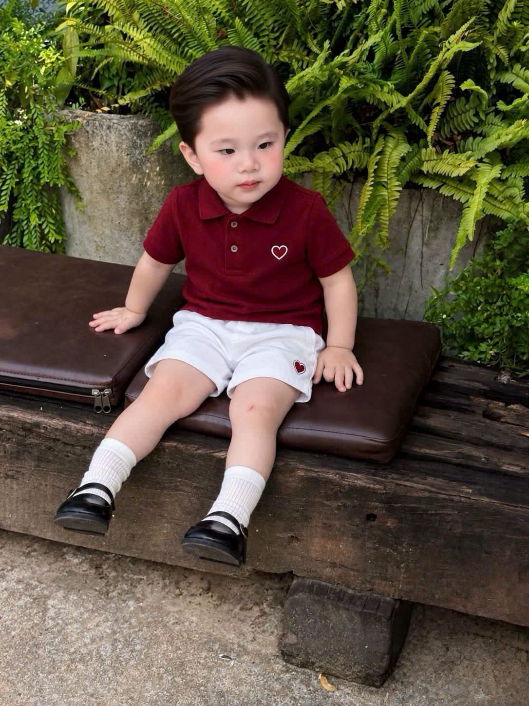 GOM C77 - SET ÁO POLO ĐỎ QUẦN TRẮNG