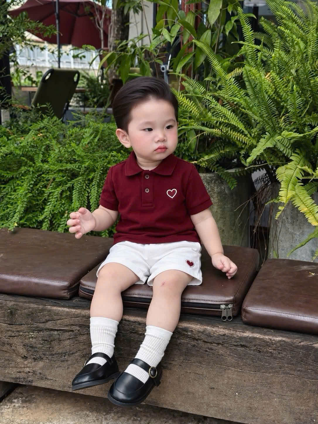 GOM C77 - SET ÁO POLO ĐỎ QUẦN TRẮNG