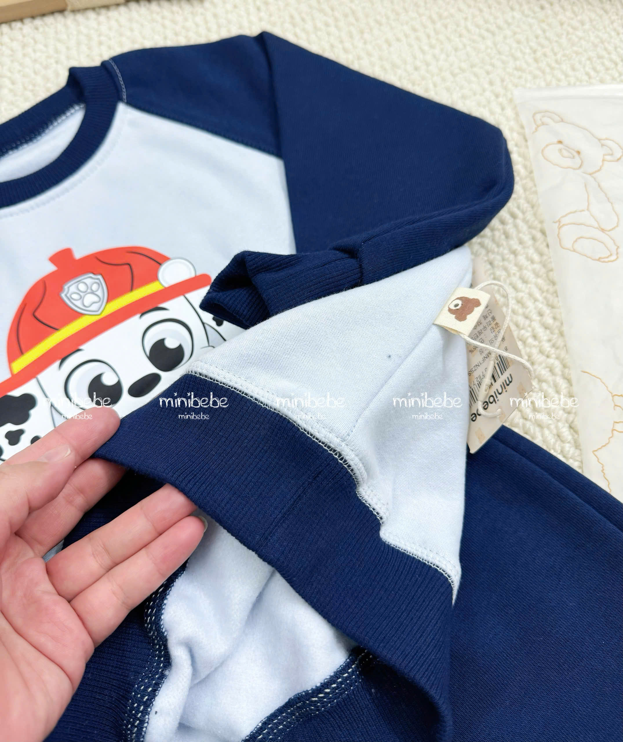 A103 - SET NỈ CHÓ CỨU HỘ PHỐI XANH THAN