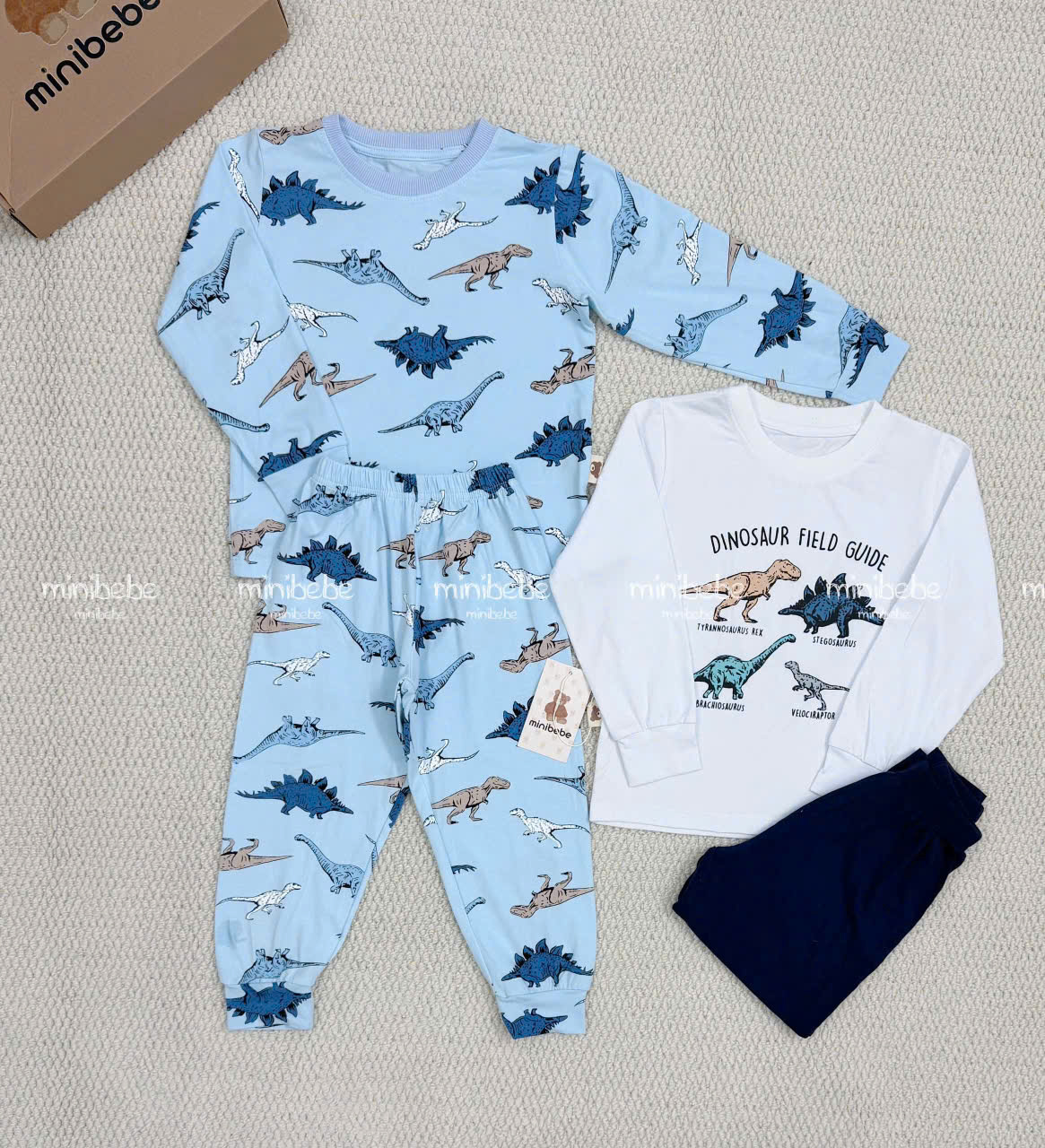 XẢ A104 - SET 2 BỘ KHỦNG LONG DINO XANH TRẮNG PHỐI