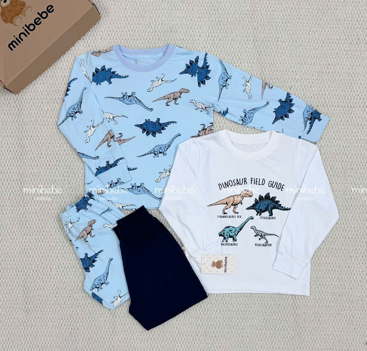 XẢ A104 - SET 2 BỘ KHỦNG LONG DINO XANH TRẮNG PHỐI