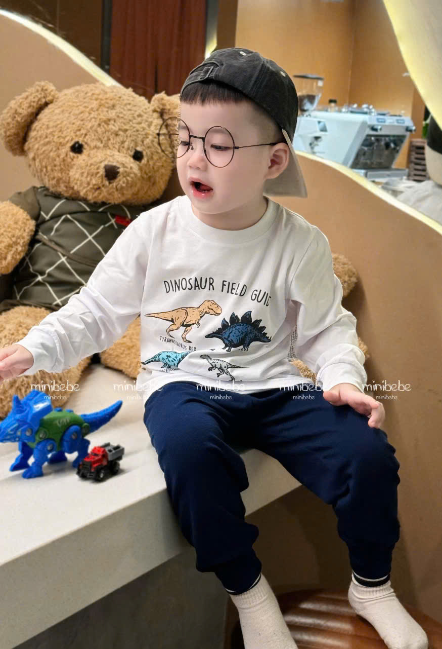 XẢ A104 - SET 2 BỘ KHỦNG LONG DINO XANH TRẮNG PHỐI