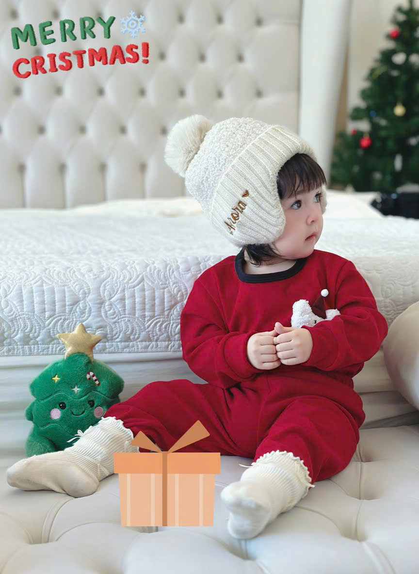 XẢ A149 - SET BỘ ĐỎ TRƠN VIỀN CỔ ĐEN ÔNG GIÀ NOEL BÔNG