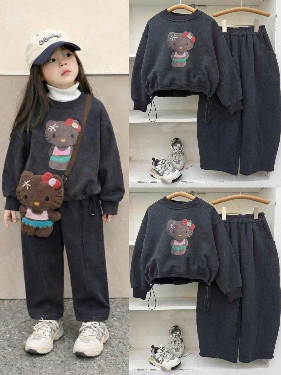 XẢ A236 - SET BỘ KITTY SIZE MẸ CON NHÍ NHỠ