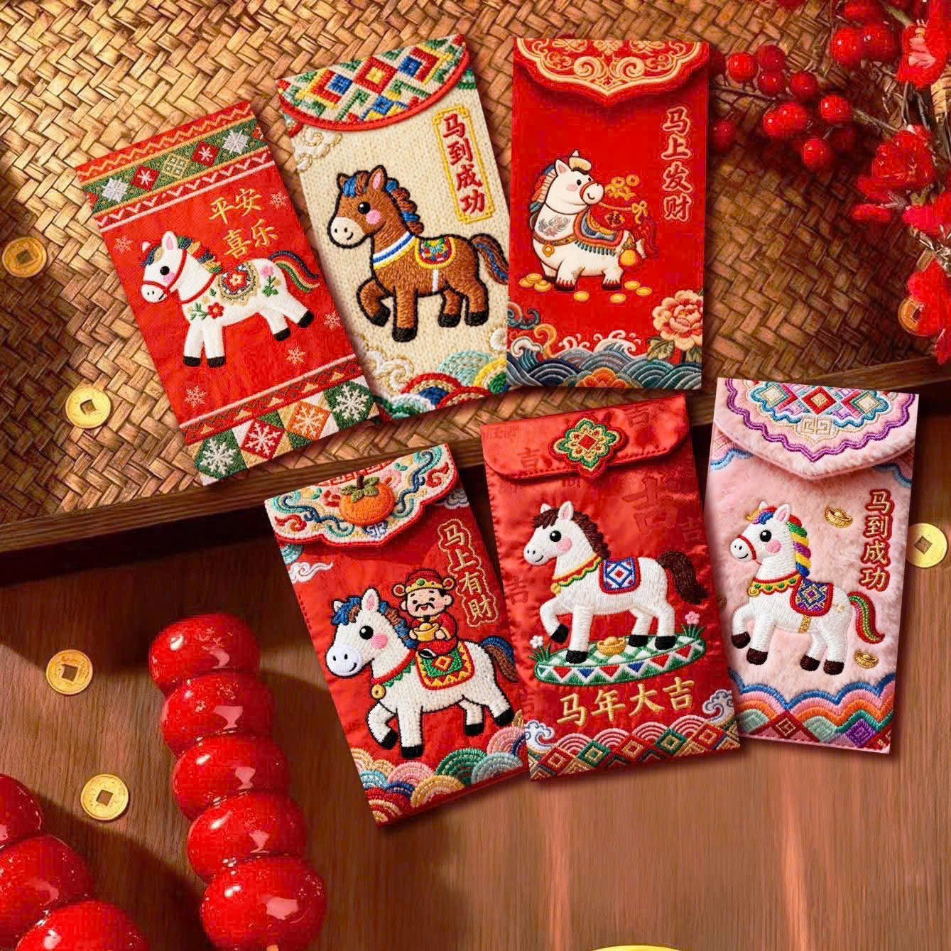 XẢ A293 - COMBO 60 BAO LÌ XÌ NGỰA