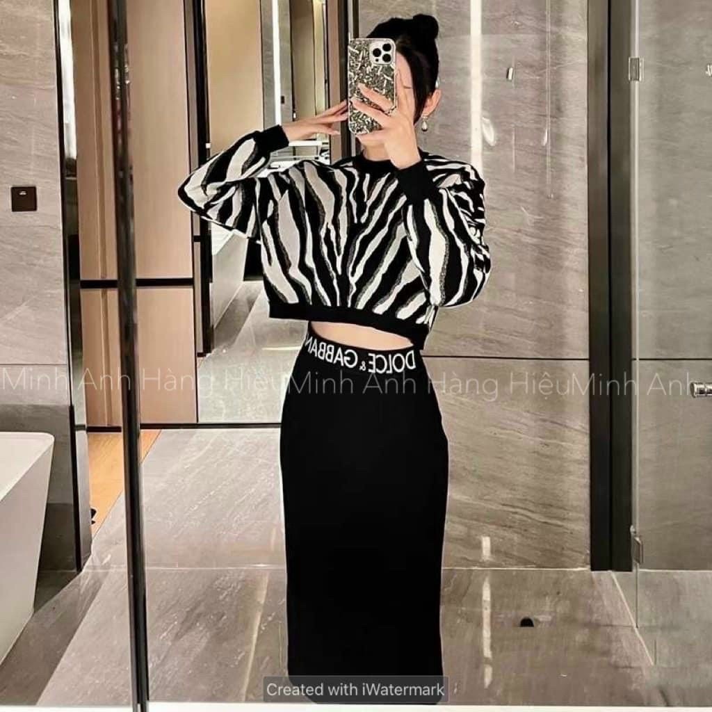 XẢ A662- CHÂN VÁY ĐEN DÀNG DÀI CẠP DG
