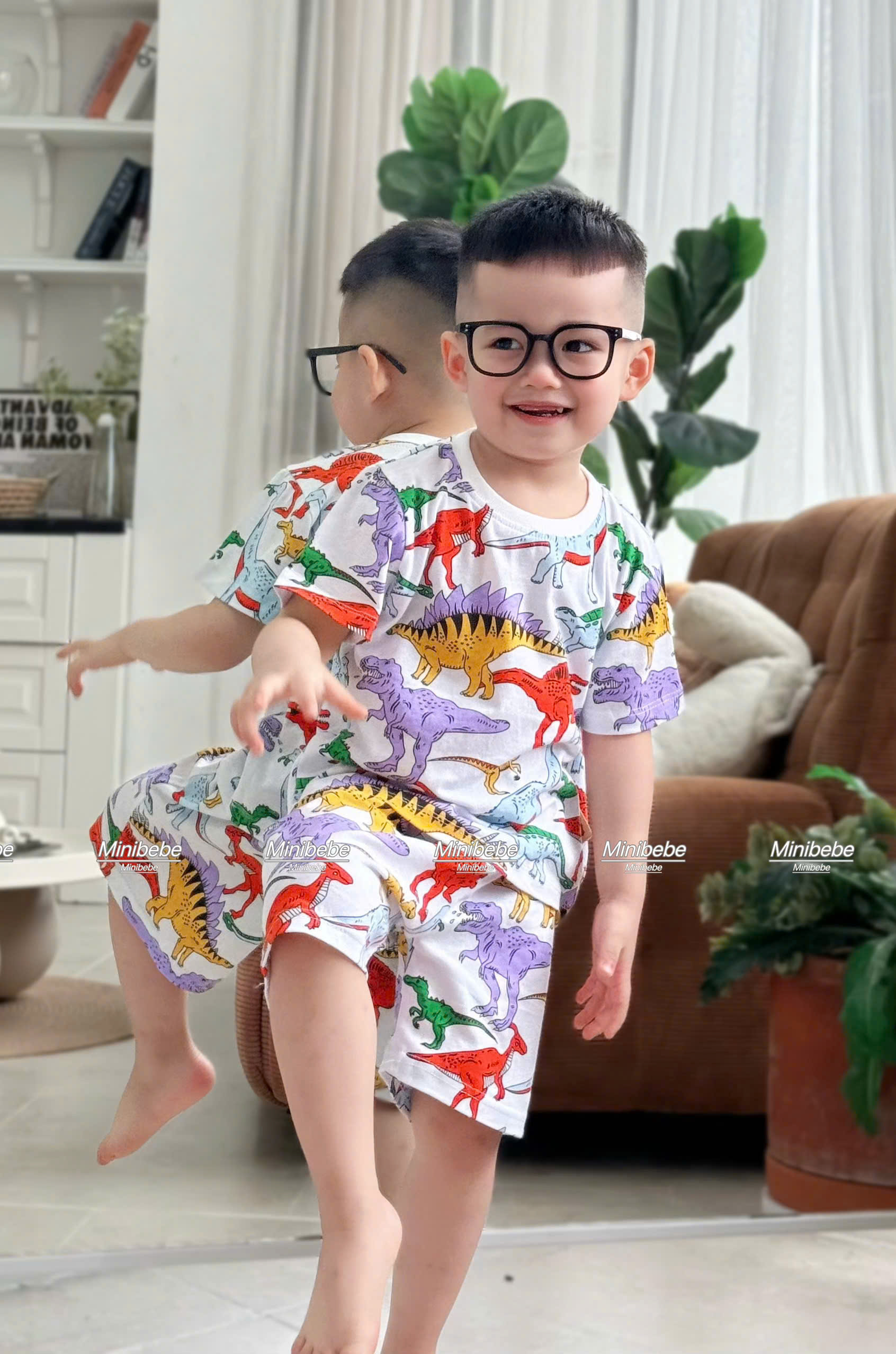 XẢ A774 - SET 2 BỘ KHỦNG LONG SẮC MÀU TAY PHỐI XANH