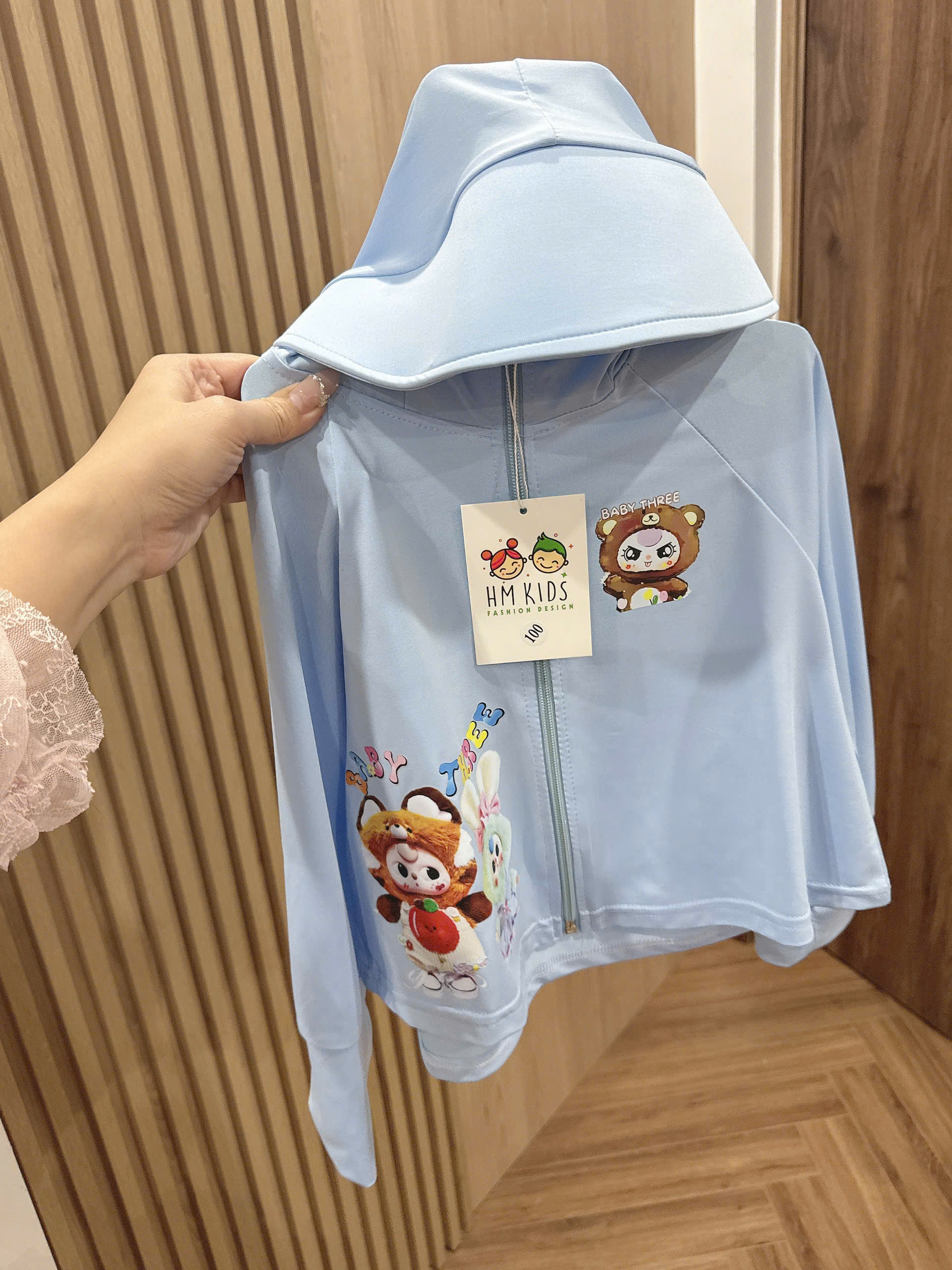XẢ A816 - ÁO CHỒNG NẮNG BABYTHREE 6 MÀU CHO BÉ