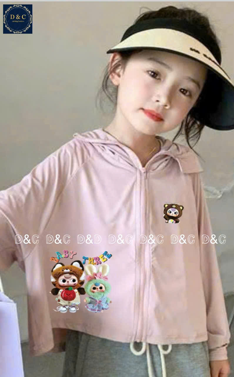 XẢ A816 - ÁO CHỒNG NẮNG BABYTHREE 6 MÀU CHO BÉ