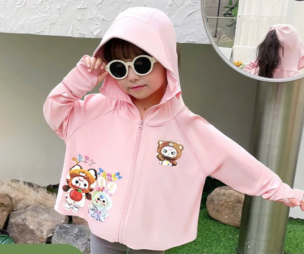 XẢ A816 - ÁO CHỒNG NẮNG BABYTHREE 6 MÀU CHO BÉ