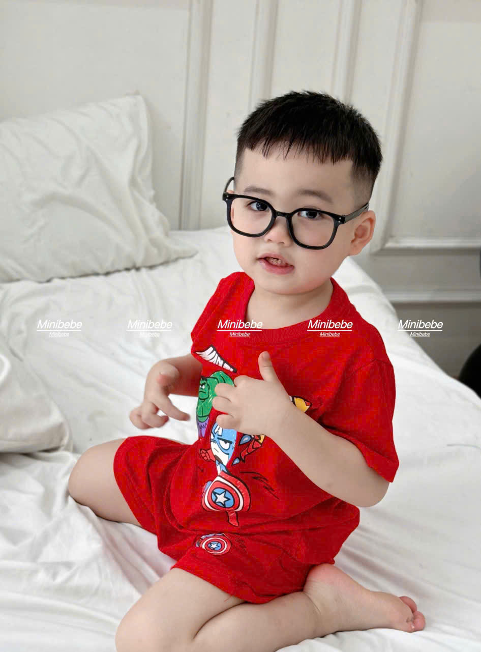 XẢ A922 - SET 2 BỘ MARVEL ĐEN ĐỎ BÉ TRAI