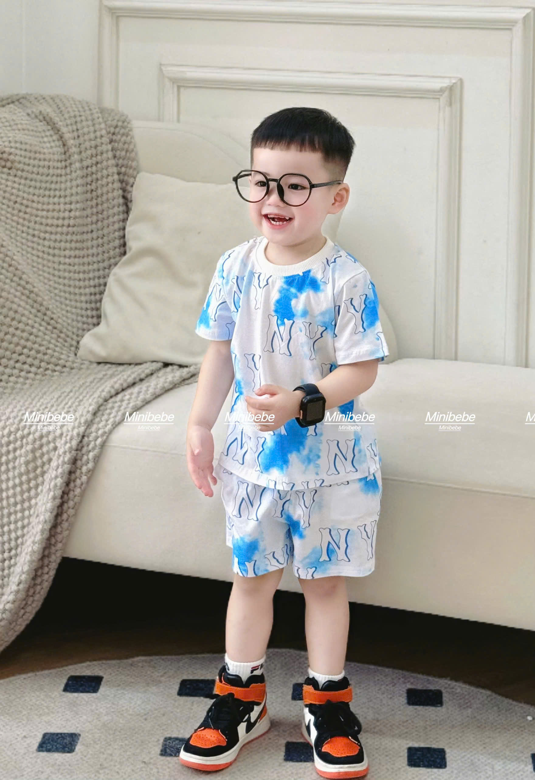 XẢ B100 - SET 2 BỘ N.Y TRẮNG XANH