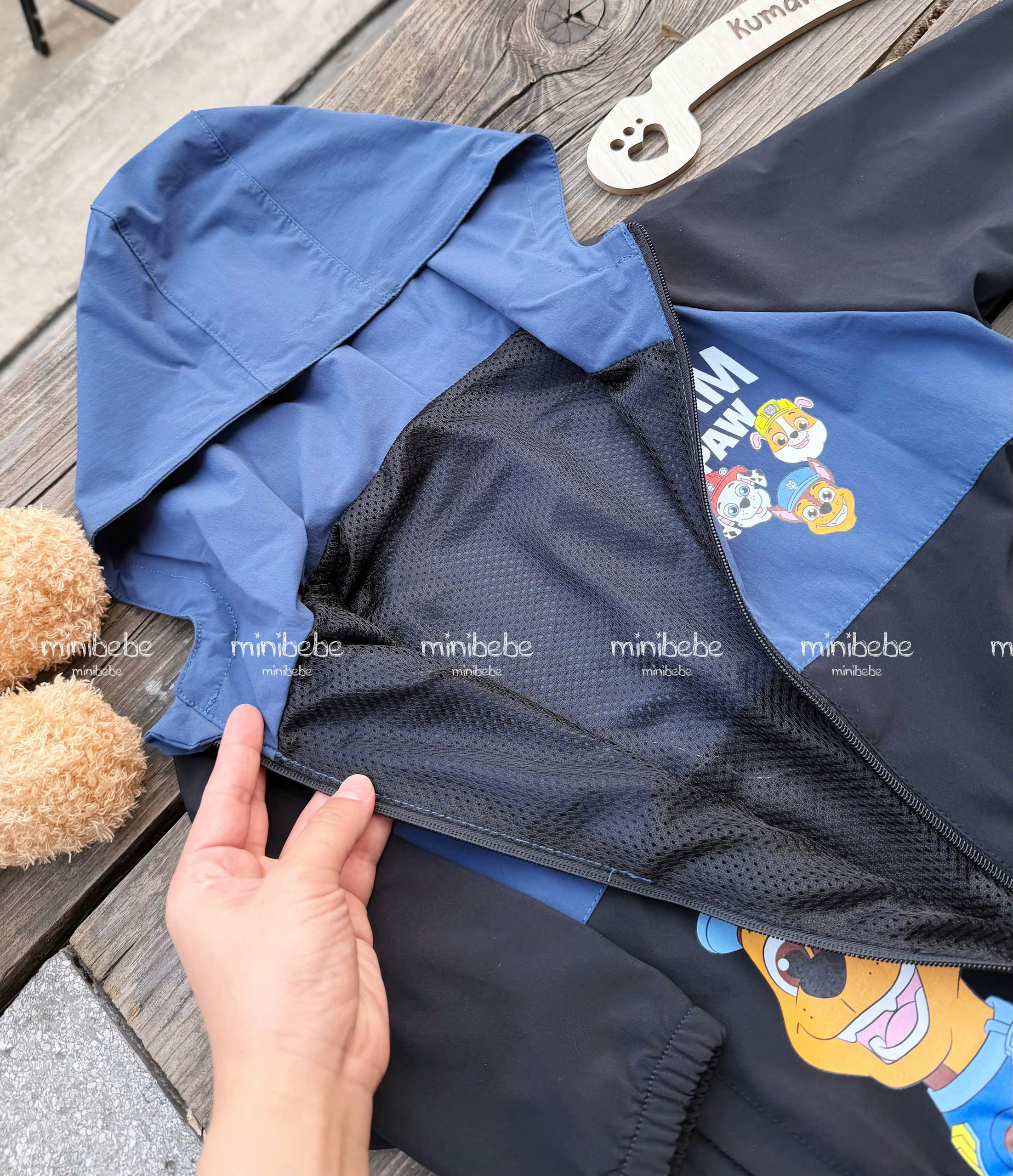 B195 - ÁO KHOÁC CỨU HỘ TEAM PAW ĐEN XANH