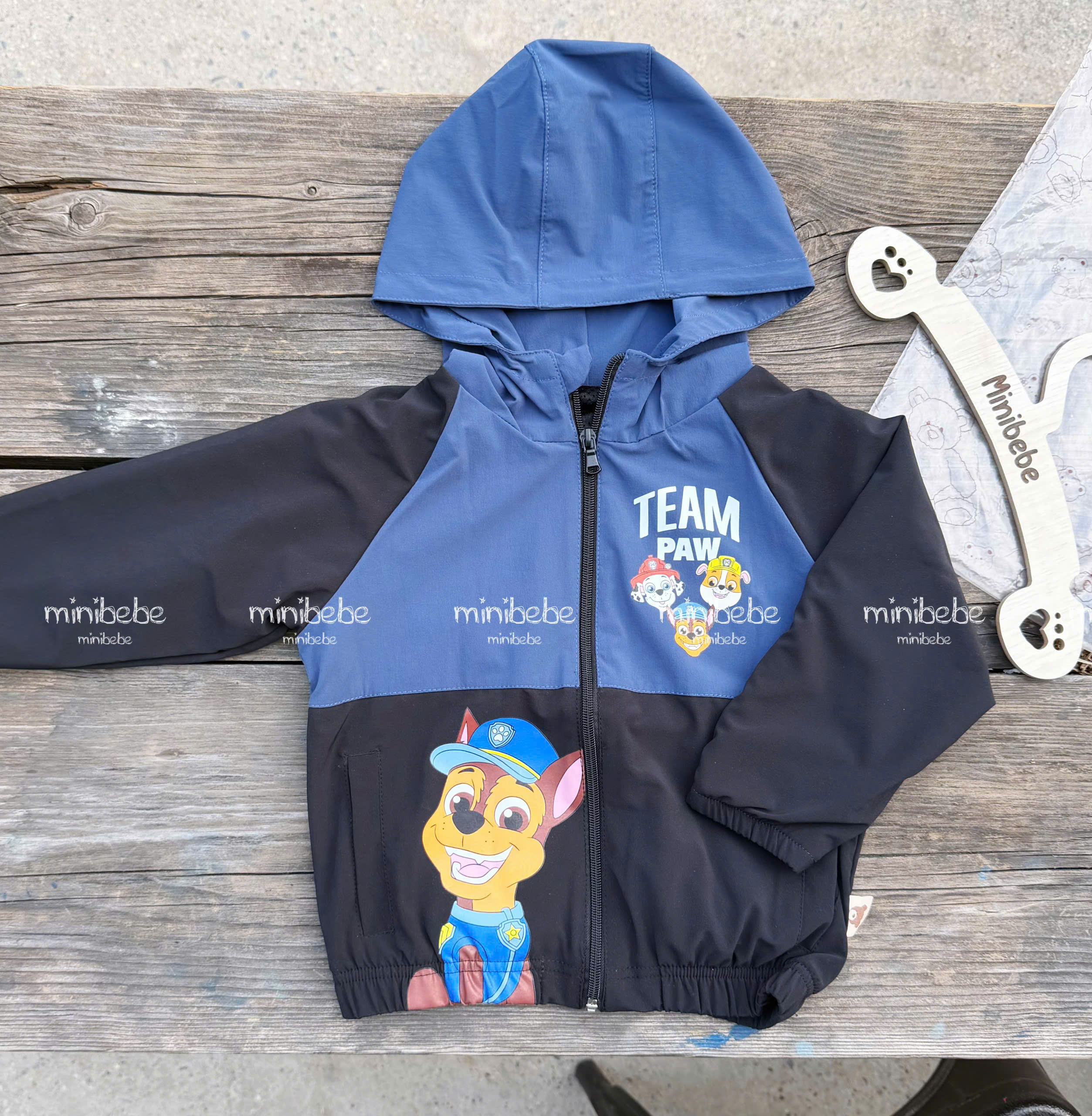 B195 - ÁO KHOÁC CỨU HỘ TEAM PAW ĐEN XANH