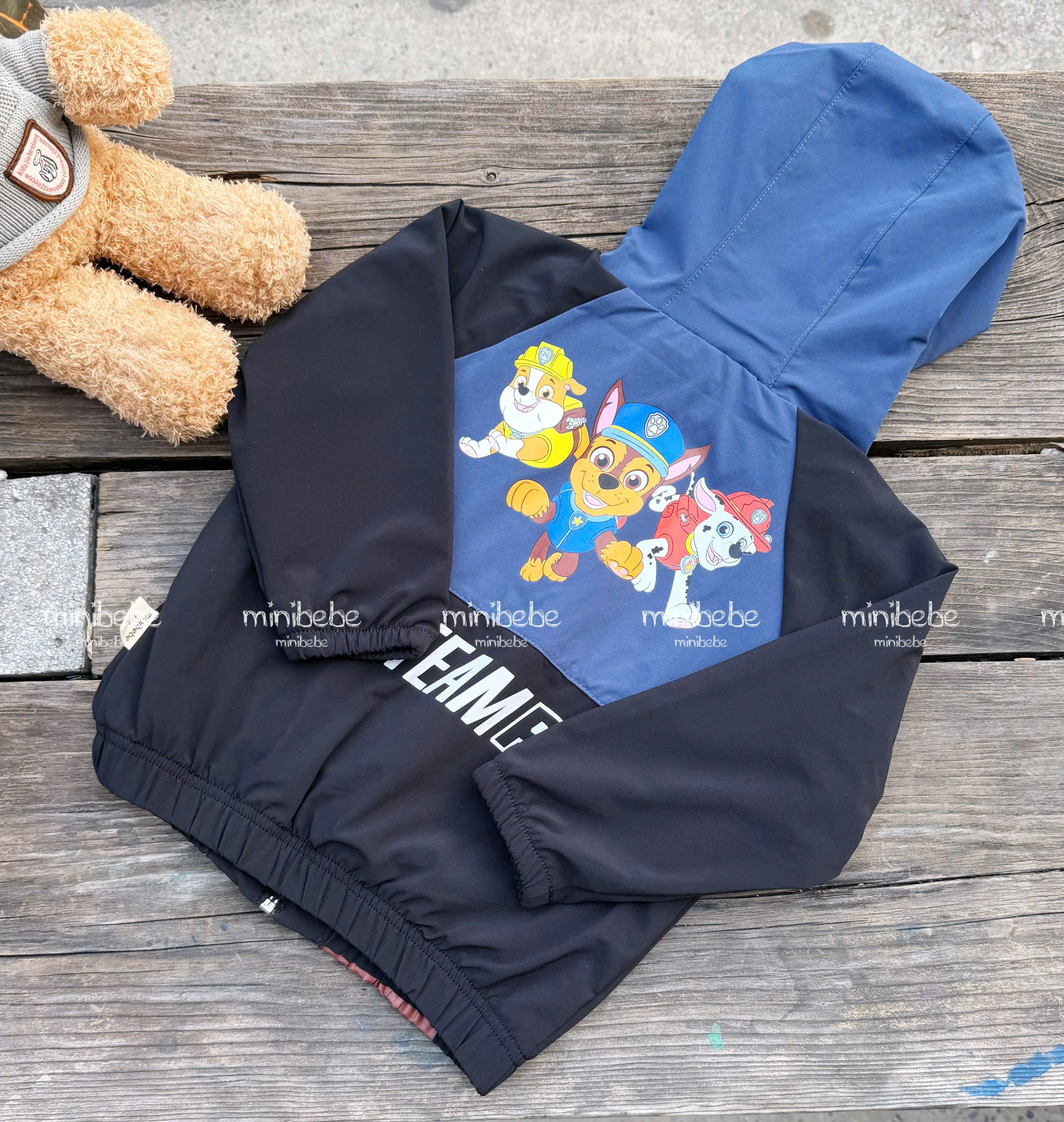 B195 - ÁO KHOÁC CỨU HỘ TEAM PAW ĐEN XANH