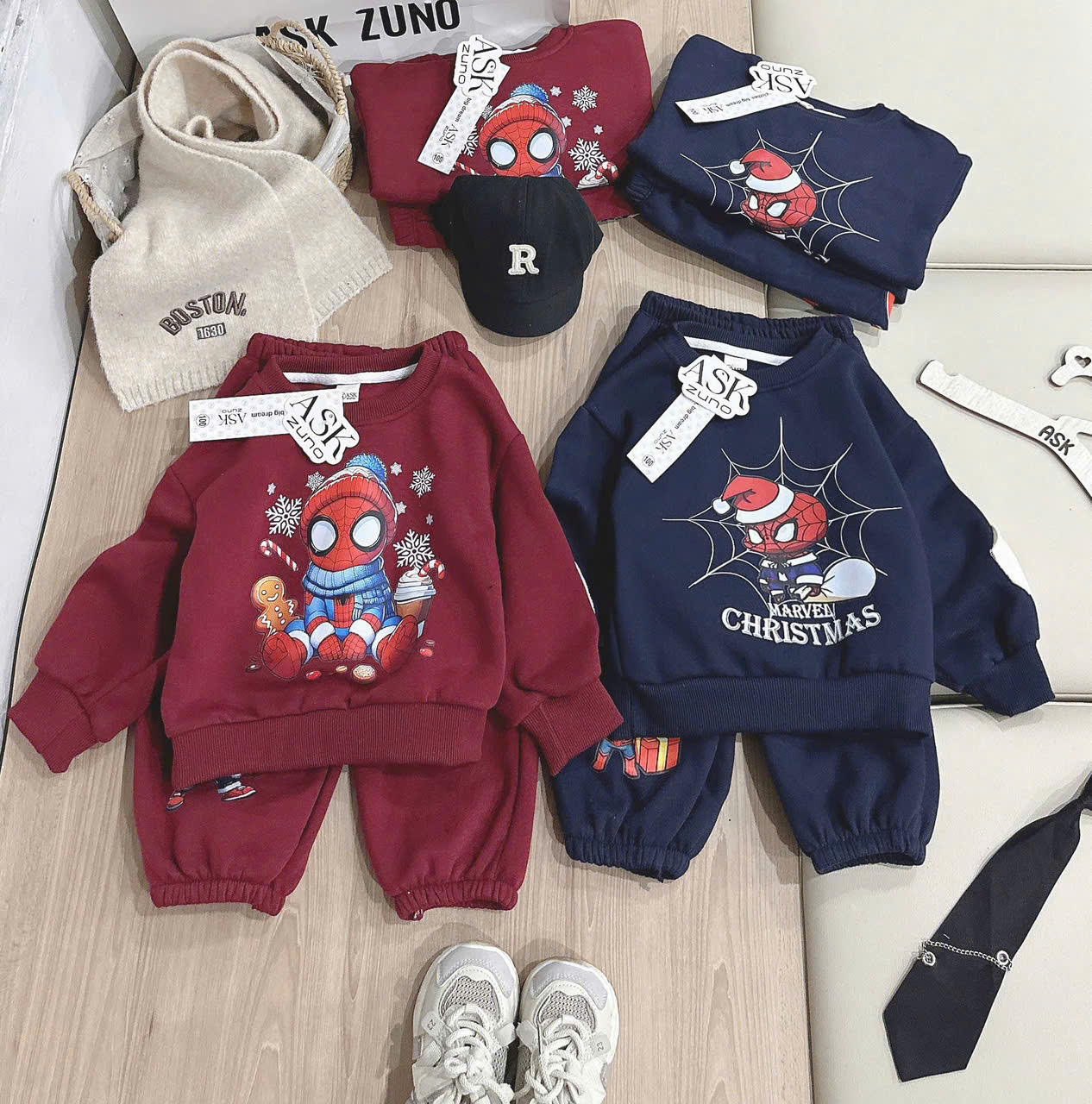 XẢ B413 - SET BỘ NGƯỜI NHỆN MERRY CHRISTMAS