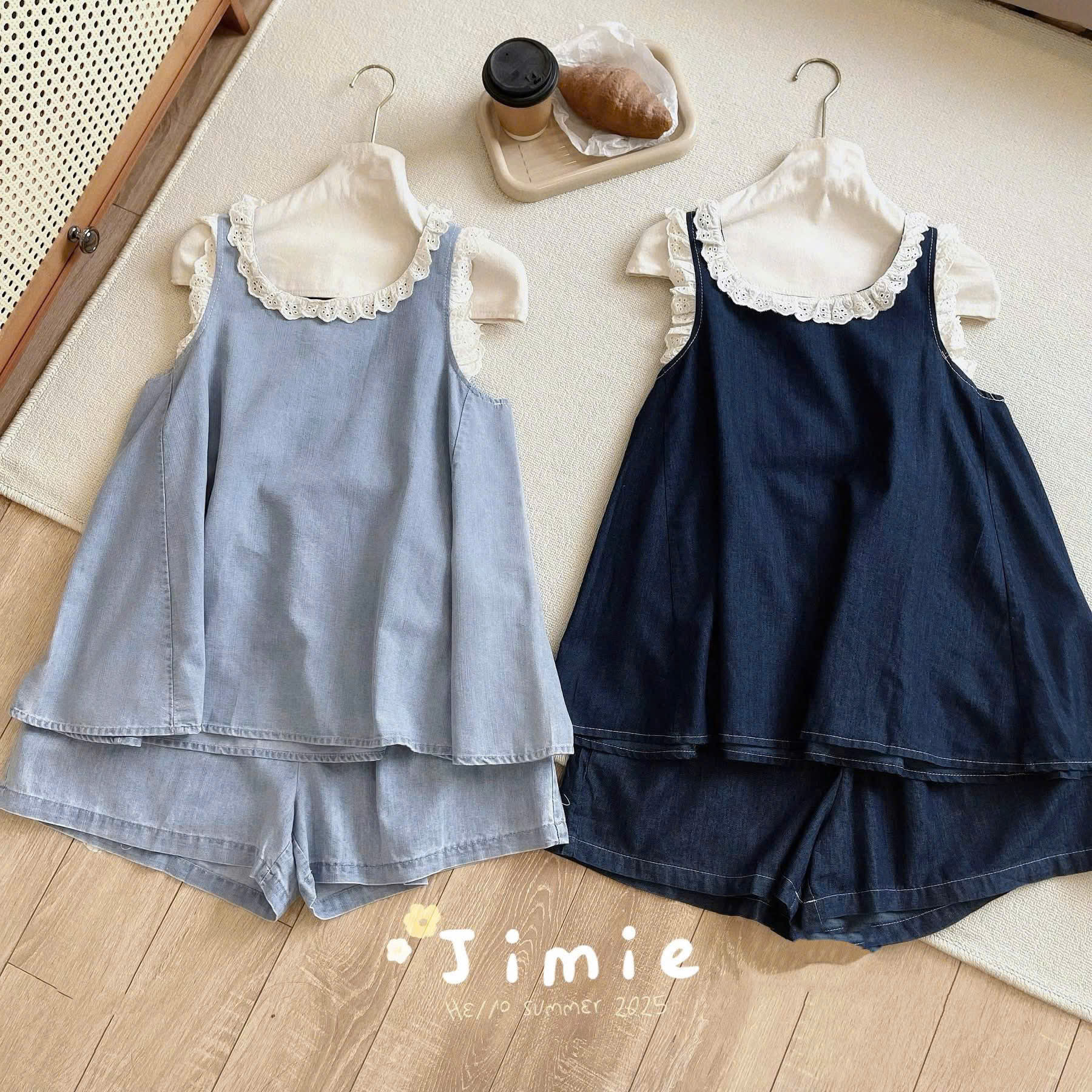 XẢ B491 - SET BỘ BÒ GIẤY 2 DÂY VIỀN REN