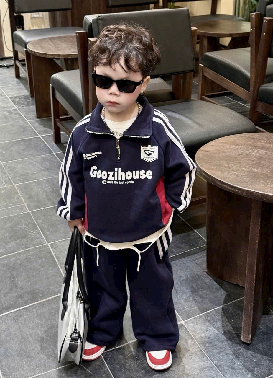 XẢ B499 - SET BỘ GOOZI HOUSE CỔ KHÓA QUẦN SUÔNG