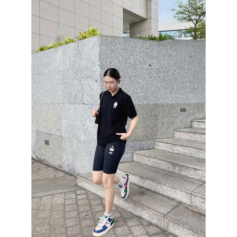 XẢ B593 - QUẦN LEGGING NỮ GẤU THÊU