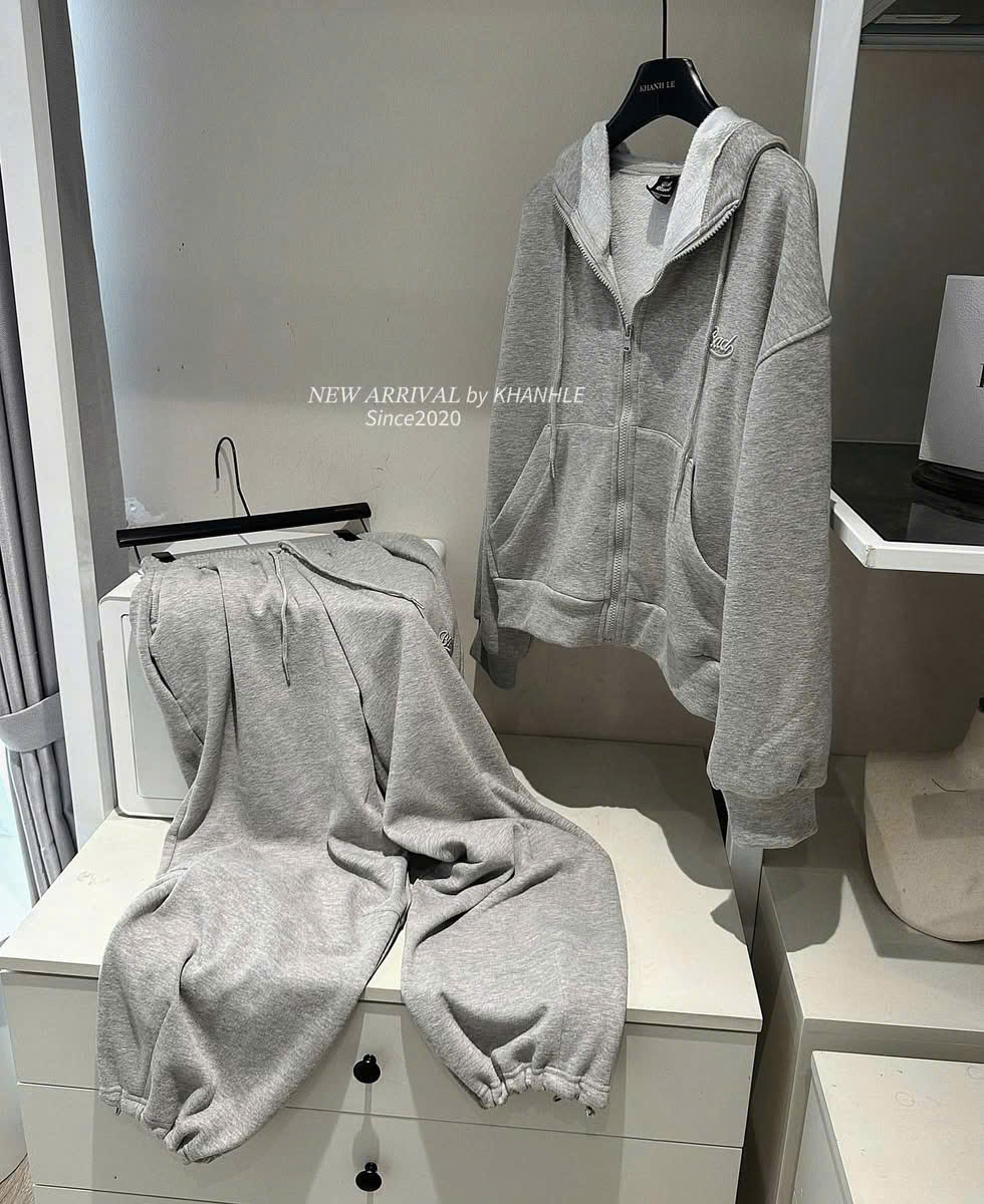 B626 - SET BỘ NỈ LÓT NHUNG GHI THÊU CHỮ BAD