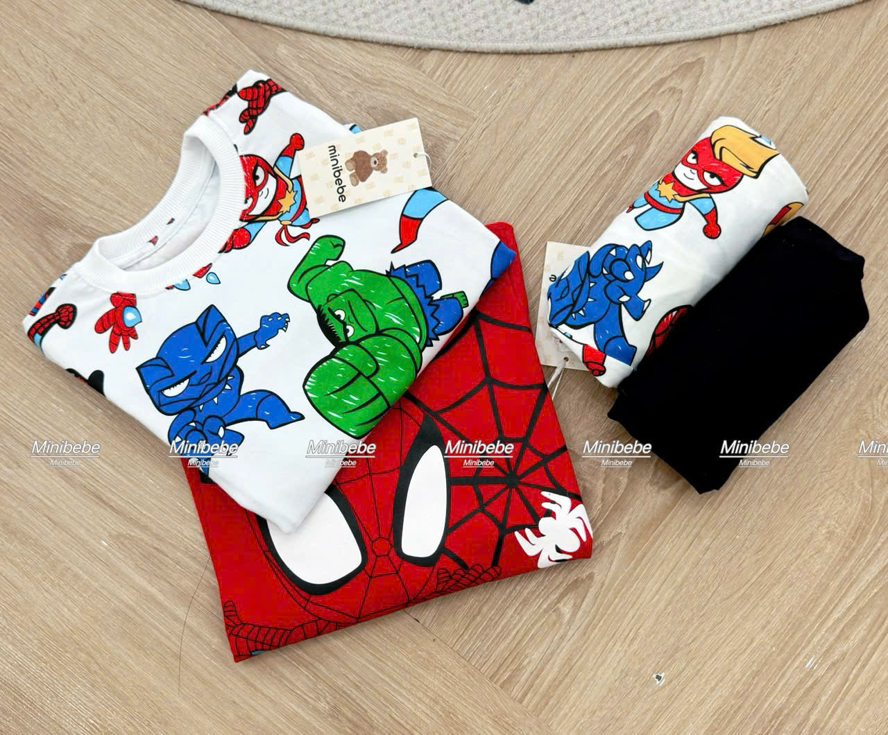 XẢ B770 - SET 2 BỘ NHỆN ĐỎ ĐEN ANH HÙNG AVENGER
